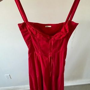 CARMEN RED ROSS BUSTIER SUNDRESS HOUSE OF CB size M regular cup with tags